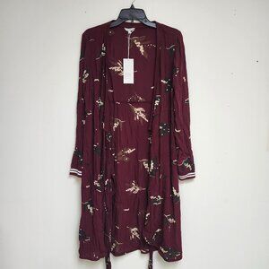 Noppies Women's Burgundy Long Sleeved Nursing Wrap Dress Size S, M & L